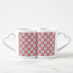 Latvian Morning SUN geometric pattern III Coffee Mug Set