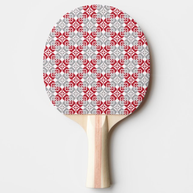 Latvian Morning SUN geometric pattern III Ping-Pong Paddle (Front)