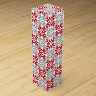 Latvian Morning SUN geometric pattern III Wine Gift Box