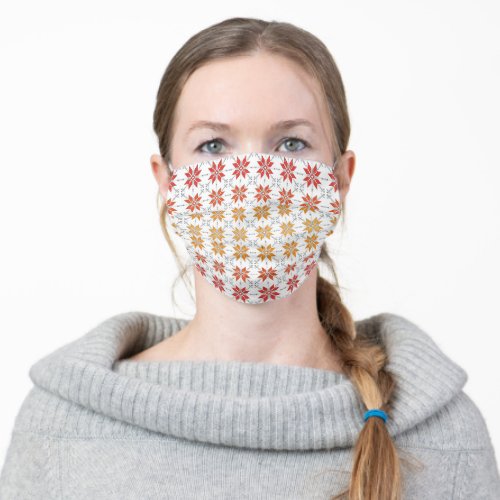 Latvian Morning SUN geometric pattern IV Adult Cloth Face Mask