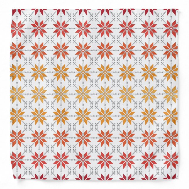 Latvian Morning SUN geometric pattern IV Bandana (Front)