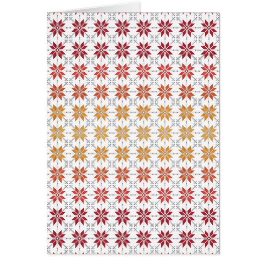 Latvian Morning SUN geometric pattern IV Cards (Front)