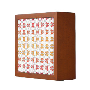 Latvian Morning SUN geometric pattern IV Desk Organizer