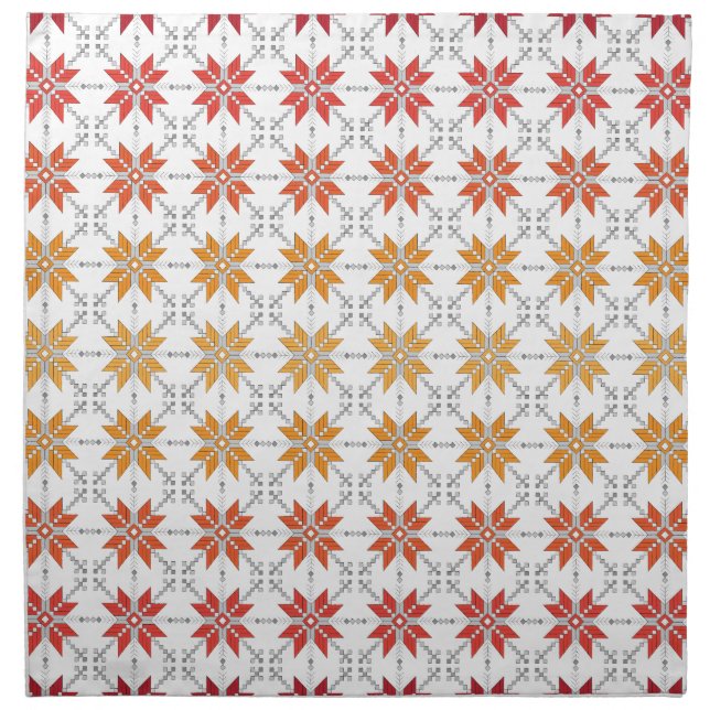 Latvian Morning SUN geometric pattern IV Napkin (Front)