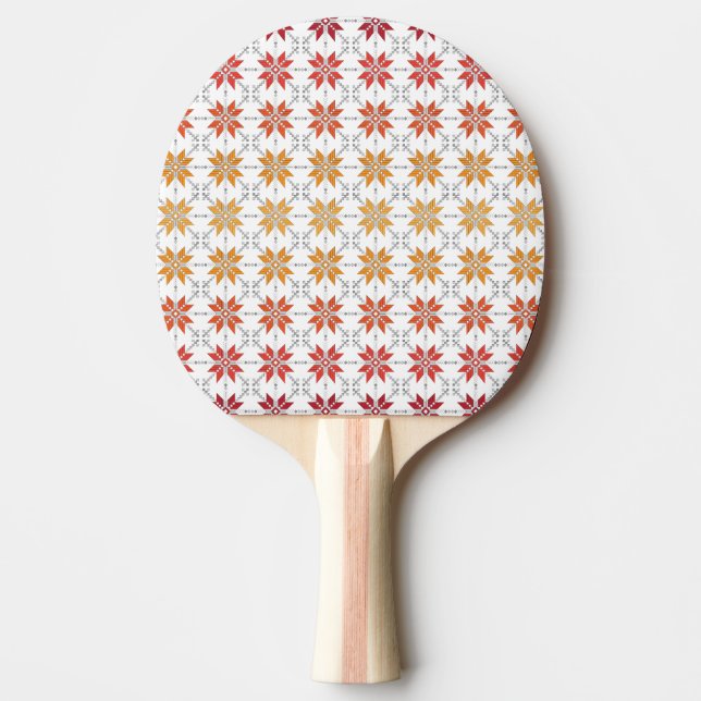 Latvian Morning SUN geometric pattern IV Ping-Pong Paddle (Front)