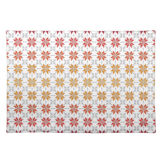 Latvian Morning SUN geometric pattern IV Placemat (Front)