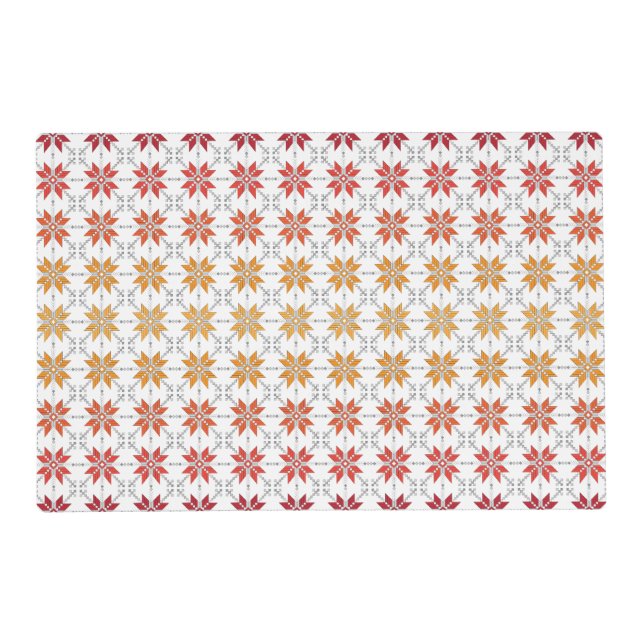 Latvian Morning SUN geometric pattern IV Placemat (Front)
