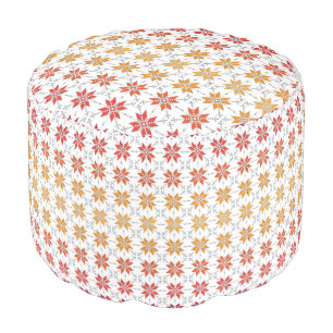 Latvian Morning SUN geometric pattern IV Pouf