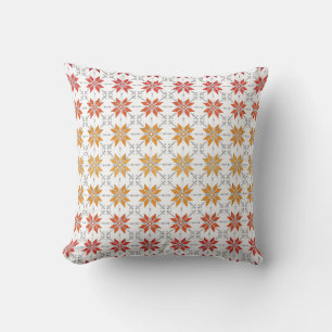 Latvian Morning SUN geometric pattern IV Throw Pillow