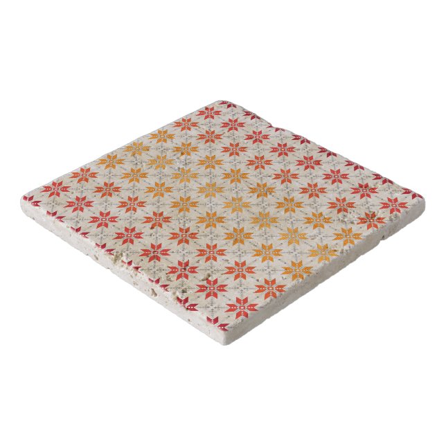 Latvian Morning SUN geometric pattern IV Trivet (Corner)