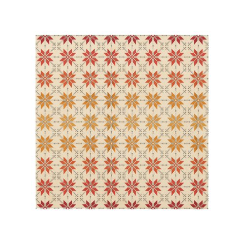 Latvian Morning SUN geometric pattern IV Wood Wall Art