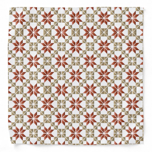 Latvian Morning SUN geometric pattern IX Bandana (Front)