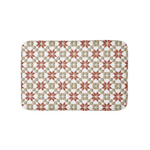 Latvian Morning SUN geometric pattern IX Bath Mat