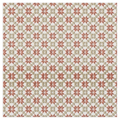 Latvian Morning SUN geometric pattern IX Fabric