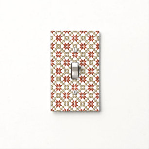 Latvian Morning SUN geometric pattern IX Light Switch Cover