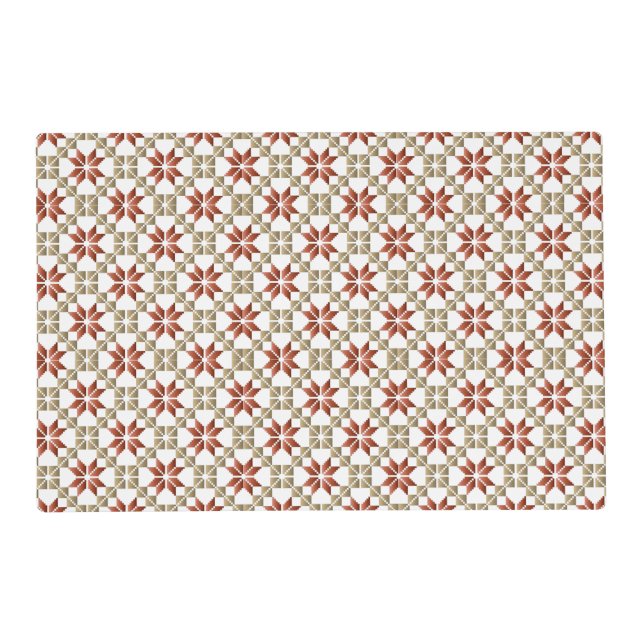 Latvian Morning SUN geometric pattern IX Placemat (Front)