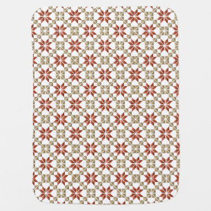 Latvian Morning SUN geometric pattern IX Receiving Blanket