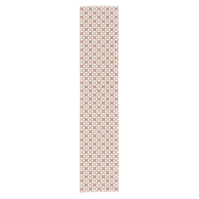 Latvian Morning SUN geometric pattern IX Short Table Runner (Front)