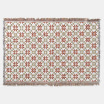Latvian Morning SUN geometric pattern IX Throw Blanket