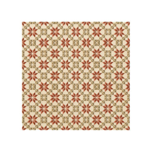Latvian Morning SUN geometric pattern IX Wood Wall Art