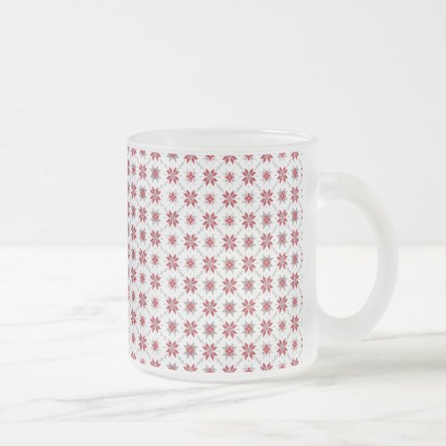 Latvian Morning SUN geometric pattern V Frosted Glass Coffee Mug