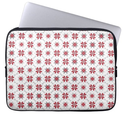 Latvian Morning SUN geometric pattern V Laptop Sleeve