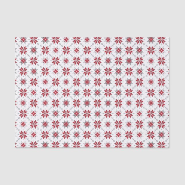 Latvian Morning SUN geometric pattern V Tissue Paper (Front)