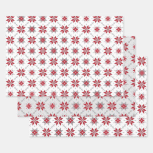 Latvian Morning SUN geometric pattern V Wrapping Paper Sheets