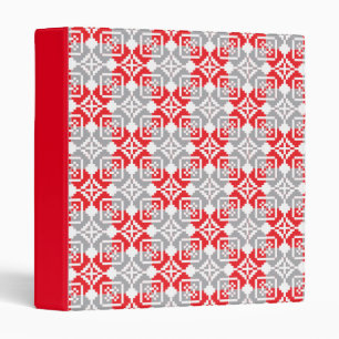 Latvian Morning SUN geometric pattern VI 3 Ring Binder