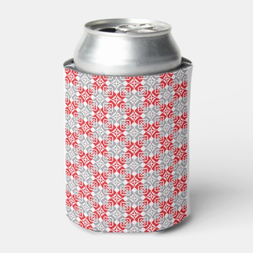 Latvian Morning SUN geometric pattern VI Can Cooler