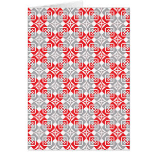 Latvian Morning SUN geometric pattern VI Cards