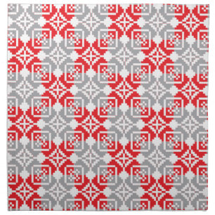 Latvian Morning SUN geometric pattern VI Cloth Napkin