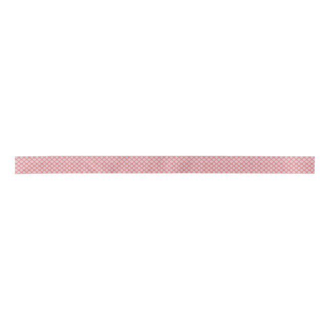 Latvian Morning SUN geometric pattern VI Satin Ribbon (Front)