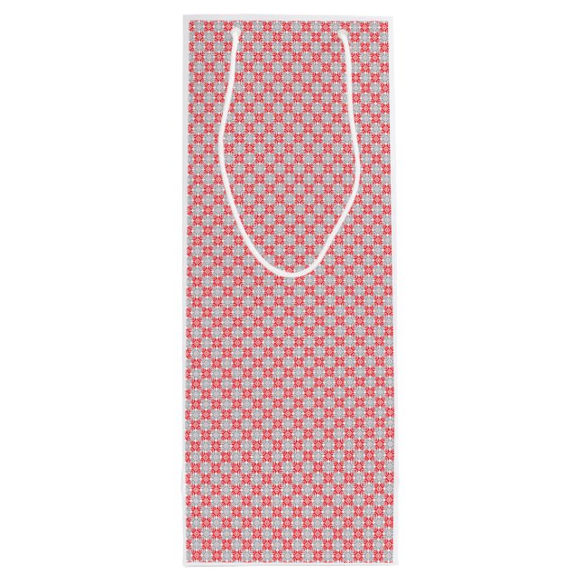 Latvian Morning SUN geometric pattern VI Wine Gift Bag (Back)
