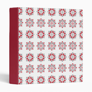 Latvian Morning SUN geometric pattern VII 3 Ring Binder