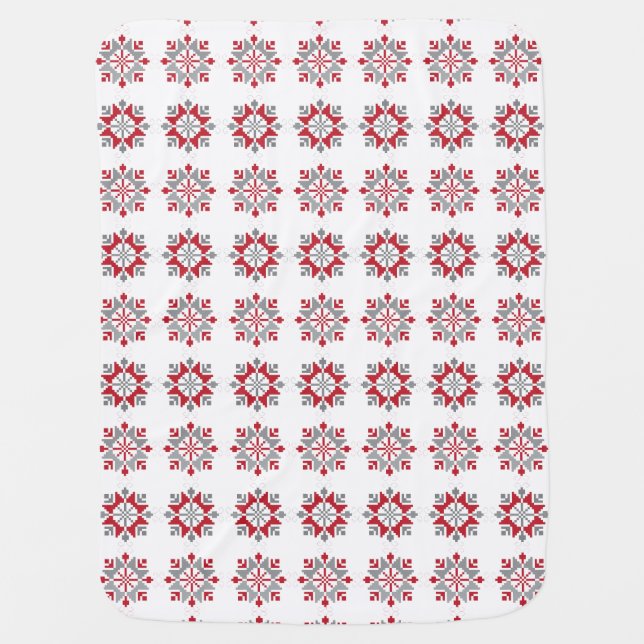 Latvian Morning SUN geometric pattern VII Baby Blanket (Front)