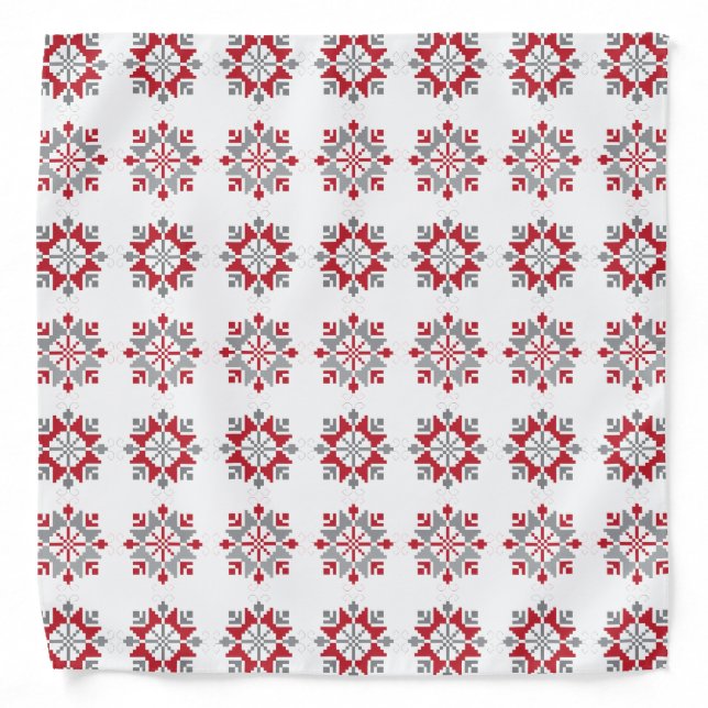 Latvian Morning SUN geometric pattern VII Bandana (Front)