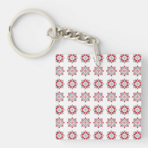 Latvian Morning SUN geometric pattern VII Keychain