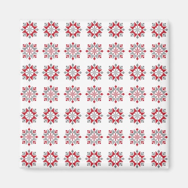 Latvian Morning SUN geometric pattern VII Magnet (Front)