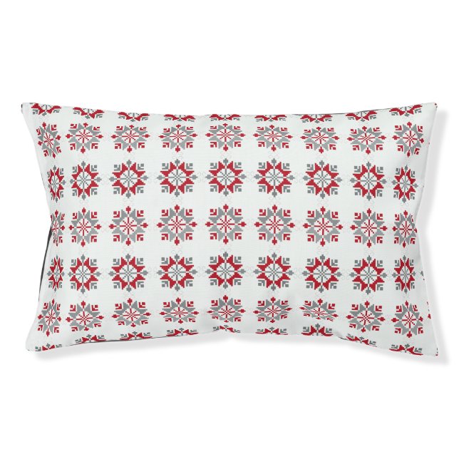 Latvian Morning SUN geometric pattern VII Pet Bed (Front)