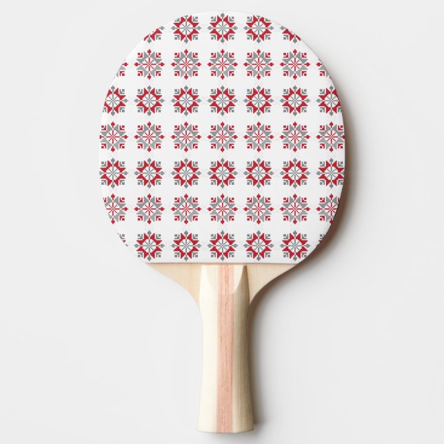 Latvian Morning SUN geometric pattern VII Ping-Pong Paddle (Front)