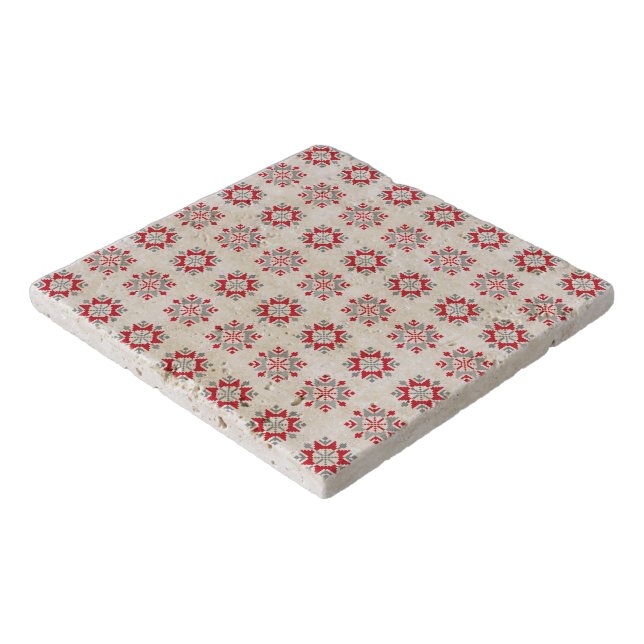 Latvian Morning SUN geometric pattern VII Trivet (Corner)