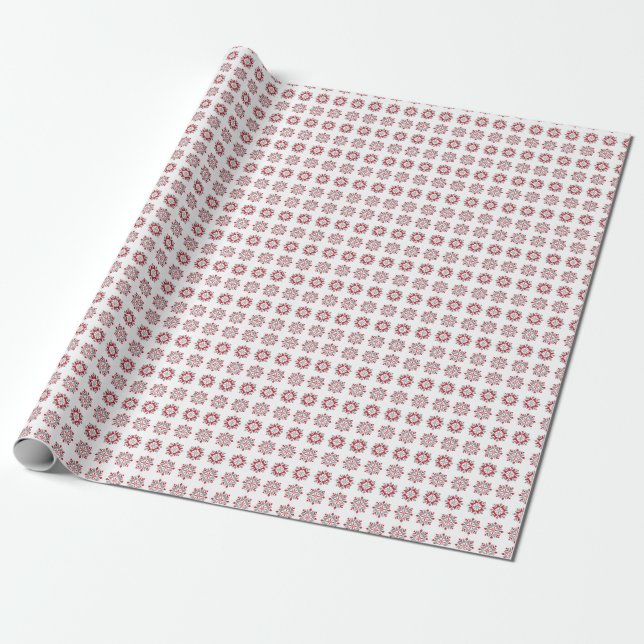 Latvian Morning SUN geometric pattern VII Wrapping Paper (Unrolled)