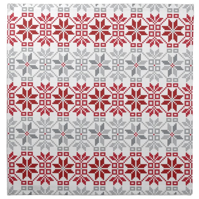 Latvian Morning SUN geometric pattern VIII Cloth Napkin (Front)