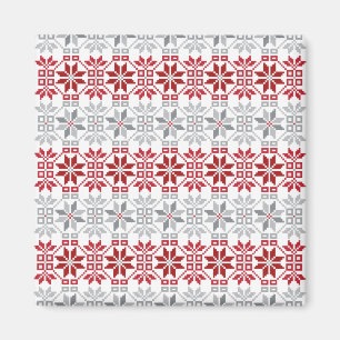 Latvian Morning SUN geometric pattern VIII Magnet