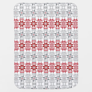 Latvian Morning SUN geometric pattern VIII Receiving Blanket