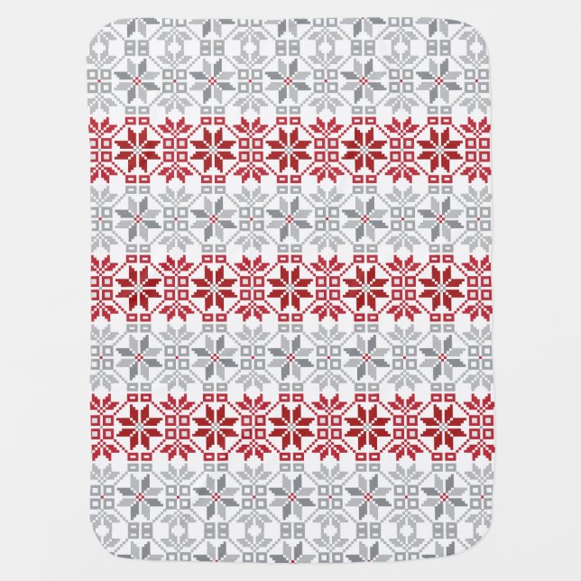 Latvian Morning SUN geometric pattern VIII Receiving Blanket (Front)