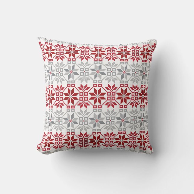 Latvian Morning SUN geometric pattern VIII Throw Pillow (Front)