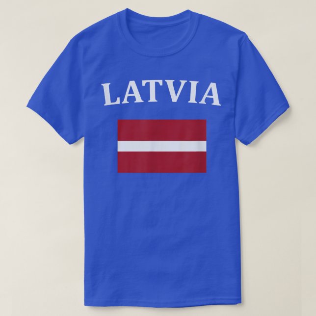 Latvian Pride Flag  Latvia  Great Gift Tee  (Design Front)