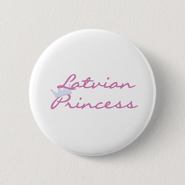 Latvian Princess Pinback Button (Front)